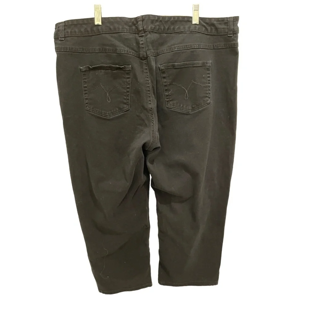 JMS Just My Size Jeans Womens SIze 20W Petite? Black Stretch Straight Leg - Picture 3 of 3